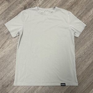 YoungLA 411 YLA2673 BF Mens T-Shirt Gray Cream Short Sleeve Crewneck Size Large